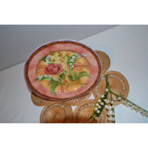 Vintage Lily of The Valley,  Tuscany Rose Plate - Picture 2 of 4
